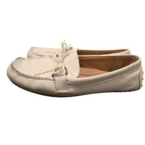 Ralph Lauren Cream Leather Flats